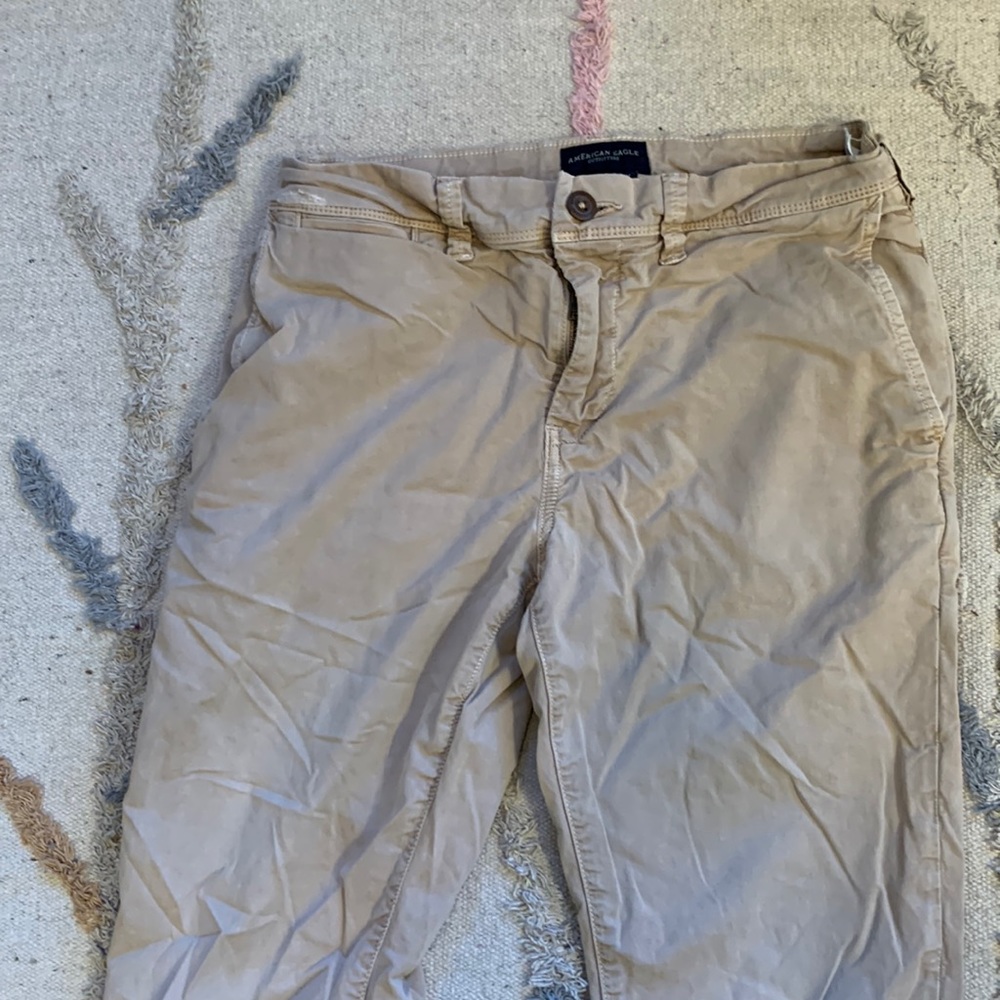 American Eagle Flex Khakis Camel Sz 28x28 GUC